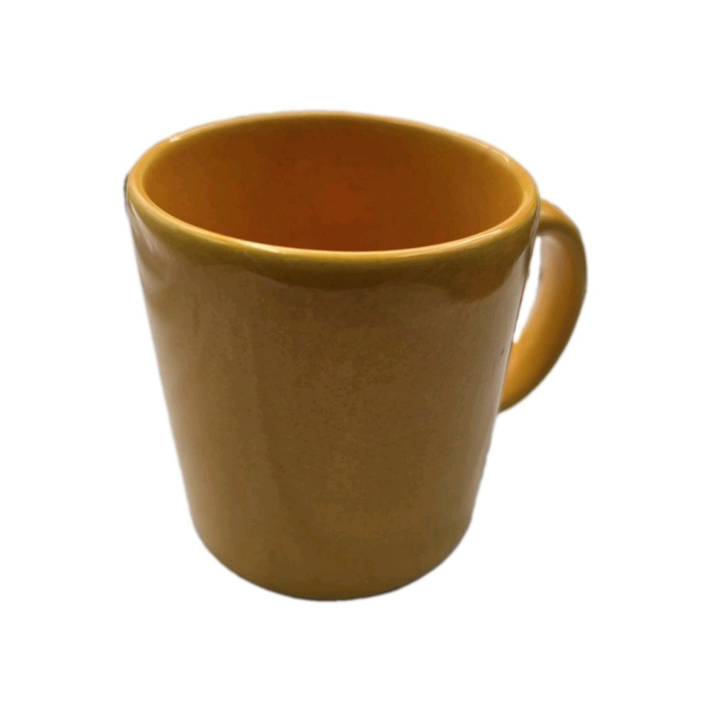 Waechtersbach Germany Yellow Ceramic Coffee Mug w/ Handle Solid Round